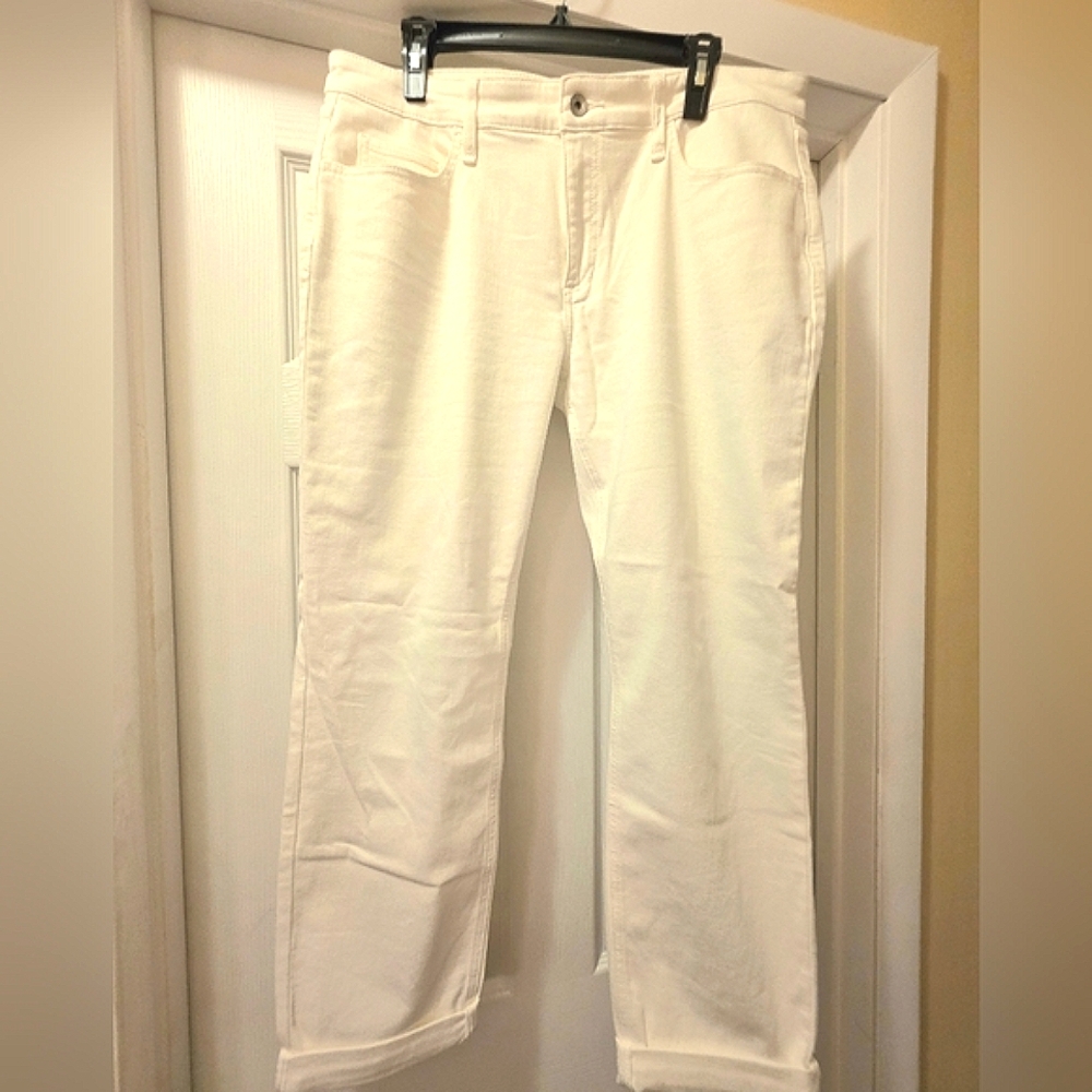 Rag & Bone White Straight Leg Jeans